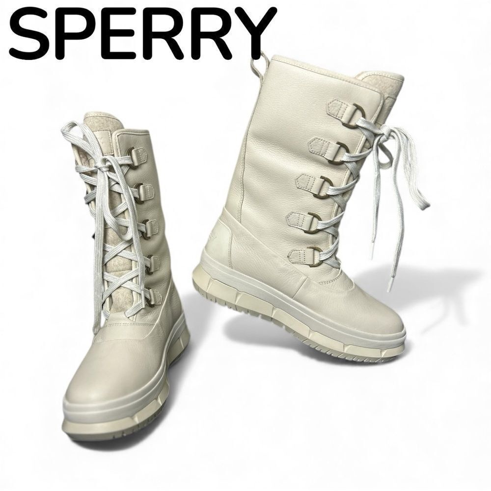 NWOT Sperry Women's Off-White Winter Boots Size 8.5